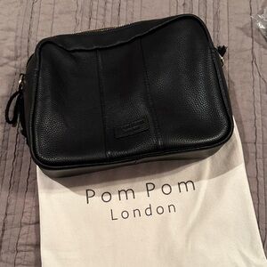 Pom Pom London Black Leather Bag